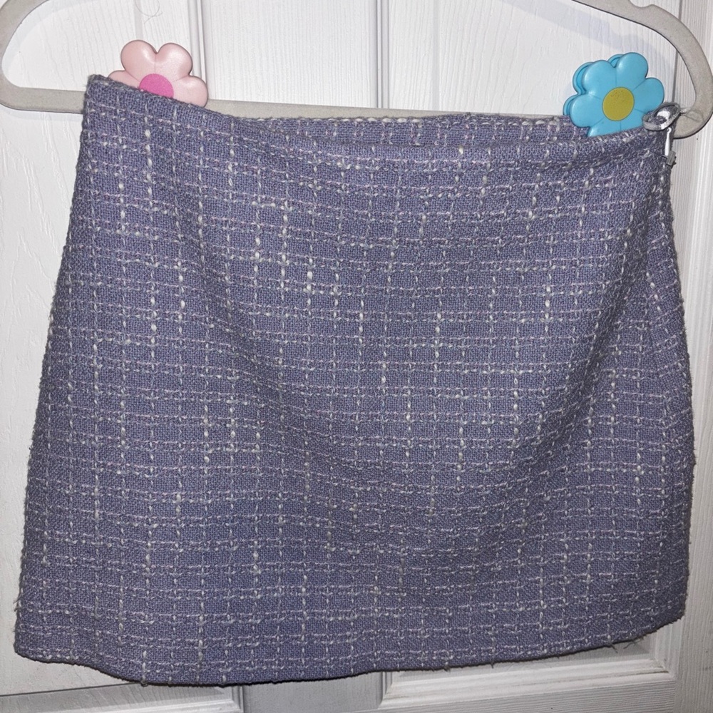 Zara Purple Tweed Mini Skirt